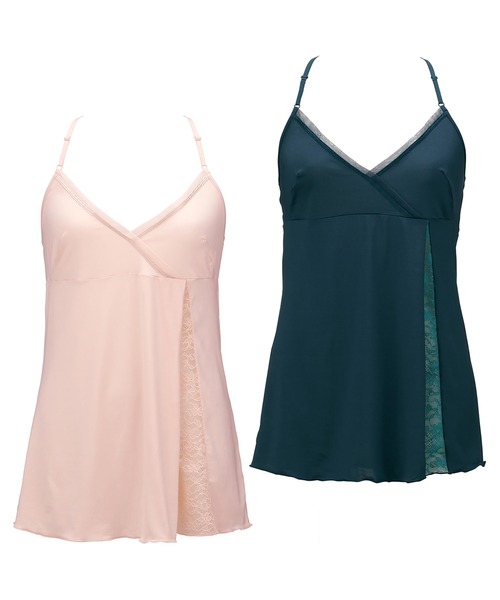 AMOSTYLE BY Triumph(アモスタイルバイトリンプ)の「70's デイジー ロングキャミソールAMST1291 CAMI JX(その他アンダーウェア/インナー・レディース・ピンク/グリーン・M/L)」の7枚目の写真