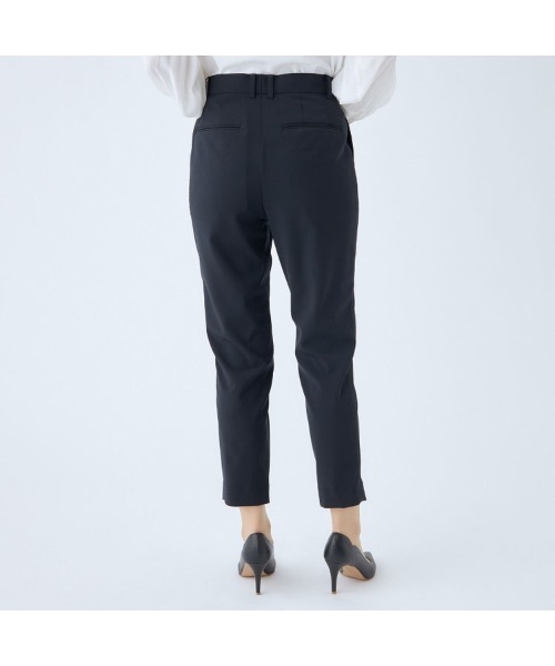 セットアップ対応】洗える1タックテーパードストレッチパンツ