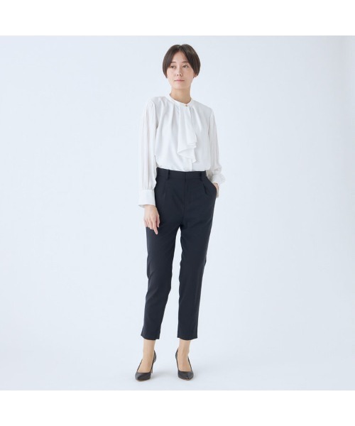 (現行品)スーツセレクト　ダブルスーツパンツセットアップ　洗える　ストレッチ SLIM TAPERED_2】【年間】スペアパンツ付き/2釦シングルスーツ 0
