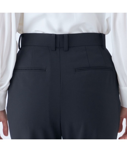 セットアップ対応】洗える1タックテーパードストレッチパンツ