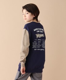 THE SHOP TK （ザ ショップ ティーケー ）の「【150-160cm】プリントクルーネック裏毛トレーナー（スウェット・キッズ）」