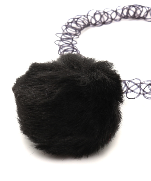 WEGO（ウィゴー）の「WEGO/ポンポンタトゥチョーカー（ネックレス・レディース・ホワイト/ブラック/パープル/ピンク・FREE）」の5枚目の写真