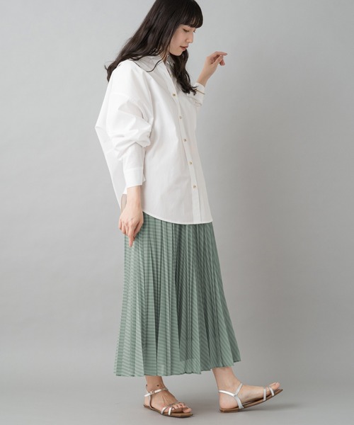 美品　Loungedress ラウンジドレス　定番人気ドルマンBIGシャツ　白 LOUNGEDRESS（ラウンジドレス）の「ドルマンBIGシャツ（シャツ