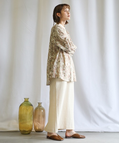 select MOCA(セレクトモカ)の「2021 SS スタンドカラーニュアンス柄シャツ(シャツ/ブラウス・レディース・ブルー/グリーン/ピンクベージュ・FREE)」の18枚目の写真