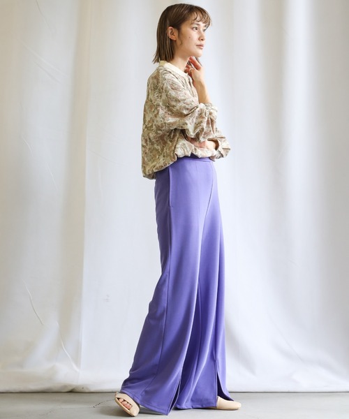 select MOCA(セレクトモカ)の「2021 SS スタンドカラーニュアンス柄シャツ(シャツ/ブラウス・レディース・ブルー/グリーン/ピンクベージュ・FREE)」の21枚目の写真