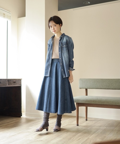 SESTO（セスト）の「ツイストメッシュのスクエアトゥプレートヒールミュールサンダル（サンダル・レディース・ブラック/ブラウン/アイボリー/グレイッシュベージュ・LL/3L/S/M/L）」の17枚目の写真