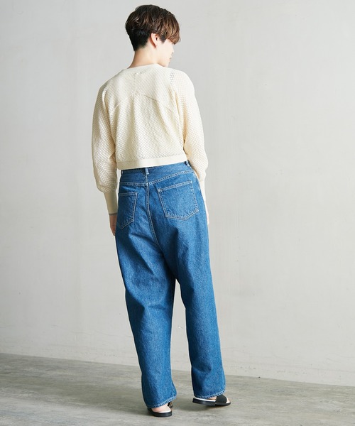 nitca（ニトカ）の「ダブルジャガード×透かしショートカーディガン（カーディガン/ボレロ・レディース・アイボリー/ブラック・FREE）」の10枚目の写真