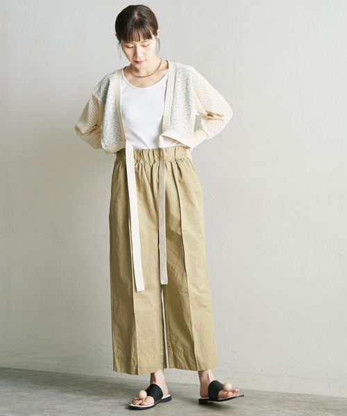 nitca（ニトカ）の「ダブルジャガード×透かしショートカーディガン（カーディガン/ボレロ・レディース・アイボリー/ブラック・FREE）」の7枚目の写真