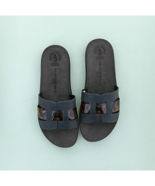 cava cava(サヴァサヴァ)の「スライドサンダル / cava cava (サヴァサヴァ) × FANTASYSANDALS(ファンタジーサンダル)(サンダル・レディース・ブラック/ベージュ・LL/M/L/S)」の19枚目の写真