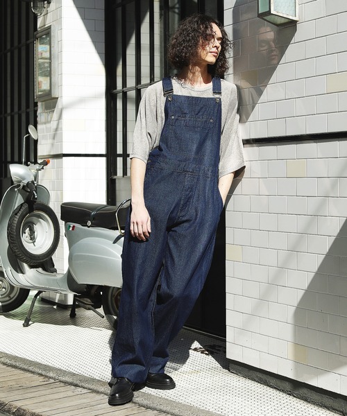 ASTRONOMY（アストロノミー）の「オーバーオール ツイル TR デニム（サロペット/オーバーオール・メンズ・ブラック/ブラウン/アイボリー/ベージュ系その他/グレー系その他/ストライプ/ブラウン系その他/ブルー系その他2/ブルー系その他4/ブルー系その他3/カーキ/ブルー系その他・S/M/L/XL）」の9枚目の写真