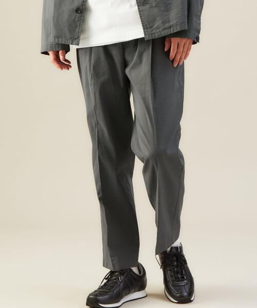 green label relaxing（グリーンレーベルリラクシング）の「OLT CM キュプラ リネン コード 1プリーツ 9分丈 イージーパンツ（その他パンツ・メンズ・ダークグリーン/ライトグレー/モカ・M/L/XL/S）」の3枚目の写真