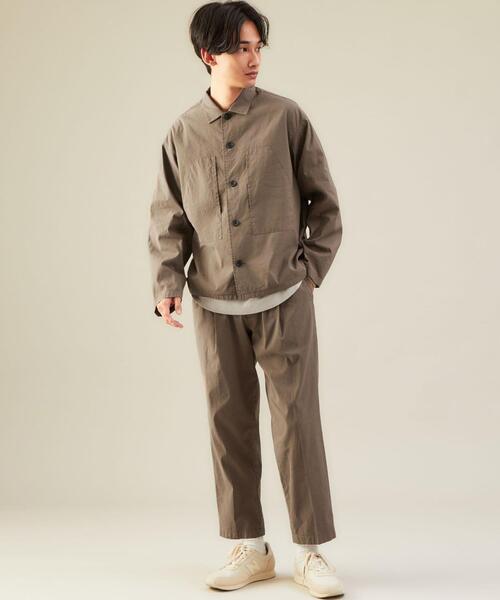 green label relaxing（グリーンレーベルリラクシング）の「OLT CM キュプラ リネン コード 1プリーツ 9分丈 イージーパンツ（その他パンツ・メンズ・ダークグリーン/ライトグレー/モカ・M/L/XL/S）」の4枚目の写真