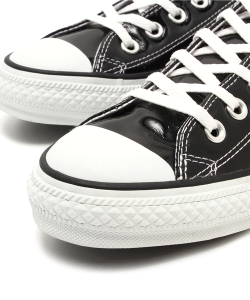 CONVERSE（コンバース）の「LEATHER ALL STAR ENAMEL OX / レザー オールスター エナメル OX（スニーカー・レディース・ブラック/ホワイト・6.5/10.5/9.5/4.5/11.5/3/8.5/5.5/3.5/5/7.5/4/8/7/9/6）」の8枚目の写真
