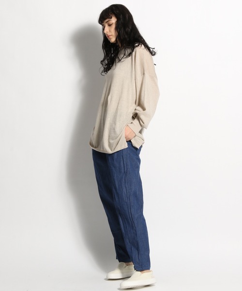 ichi（イチ）の「【ichi(イチ)】インディゴデニムパンツ（デニムパンツ・レディース・ネイビー/ブルー・FREE）」の9枚目の写真