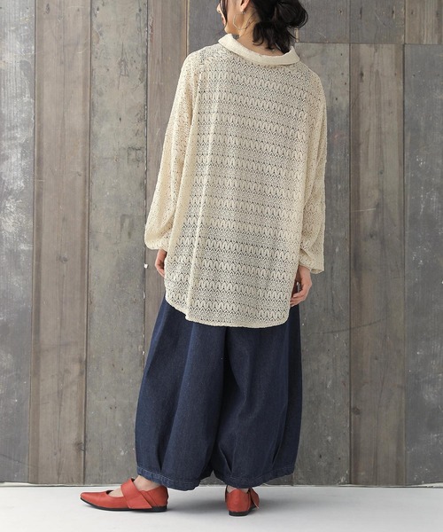 osharewalker（オシャレウォーカー）の「【廃盤】『タックボリュームデニムパンツ』（デニムパンツ・レディース・インディゴブルー/ブルー・FREE）」の12枚目の写真