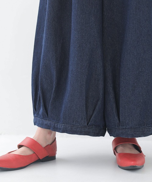 osharewalker（オシャレウォーカー）の「【廃盤】『タックボリュームデニムパンツ』（デニムパンツ・レディース・インディゴブルー/ブルー・FREE）」の8枚目の写真