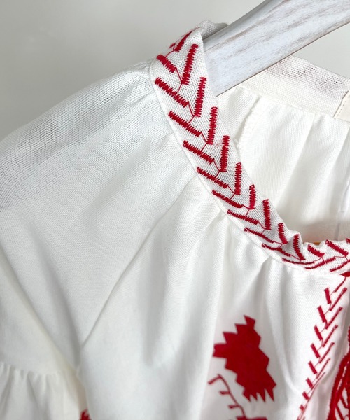 SANSeLF（サンセルフ）の「【SANSeLF】mexican tunic tops sanw71（ワンピース・レディース・ホワイト・FREE）」の8枚目の写真