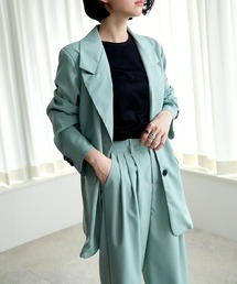 ECRIRE | ロングジャケットセットアップ(テーラードジャケット)