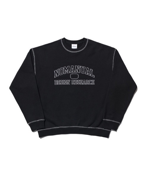 スウェット・トレーナー NOMANUAL EMBLEM SWEATSHIRT BLACK NM43SW01M1BK NOMANUAL(NOMANUAL)の「【NOMANUAL】STITCH LOGO SWEATSHIRT
