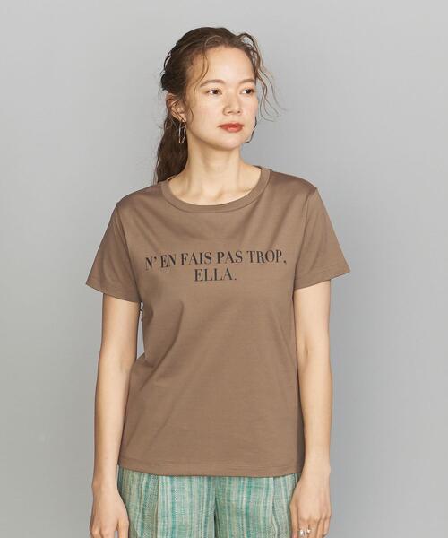BEAUTY&YOUTH UNITED ARROWS(ビューティーアンドユースユナイテッドアローズ)の「BY コットンプリントTシャツ(Tシャツ/カットソー・レディース・ベージュ/ブラック/ホワイト/その他3・FREE)」の5枚目の写真