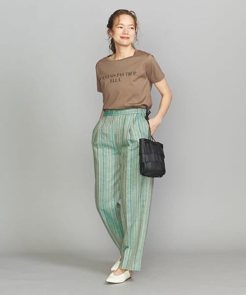 BEAUTY&YOUTH UNITED ARROWS(ビューティーアンドユースユナイテッドアローズ)の「BY コットンプリントTシャツ(Tシャツ/カットソー・レディース・ベージュ/ブラック/ホワイト/その他3・FREE)」の10枚目の写真