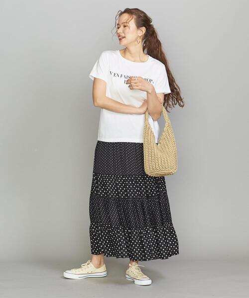 BEAUTY&YOUTH UNITED ARROWS(ビューティーアンドユースユナイテッドアローズ)の「BY コットンプリントTシャツ(Tシャツ/カットソー・レディース・ベージュ/ブラック/ホワイト/その他3・FREE)」の6枚目の写真