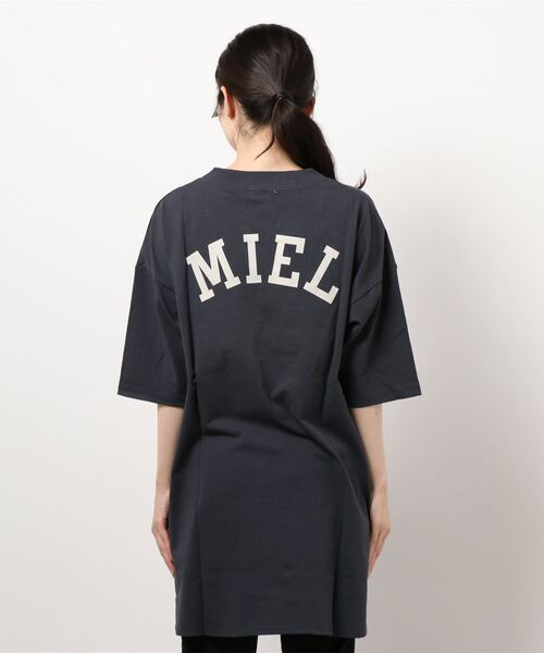 Samansa Mos2（サマンサ モスモス）の「ロゴチュニックTee（Tシャツ/カットソー・レディース・ベージュ/オフホワイト/チャコール・ﾌﾘ-）」の7枚目の写真