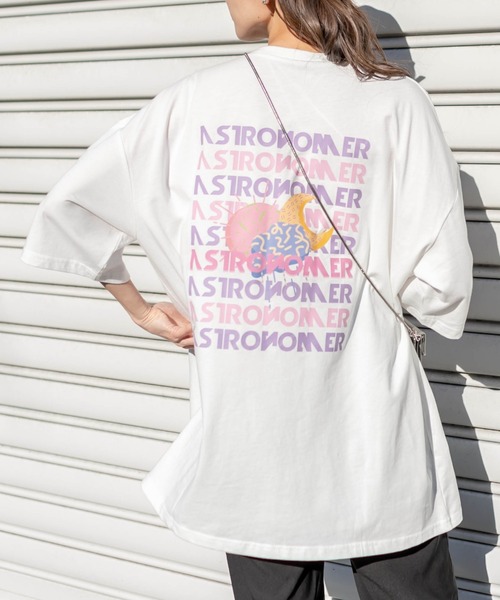 RASVOA(ラスボア)の「WEATHER PRINT Tシャツ(Tシャツ/カットソー・レディース・オフホワイト/ブラック・FREE)」の1枚目の写真