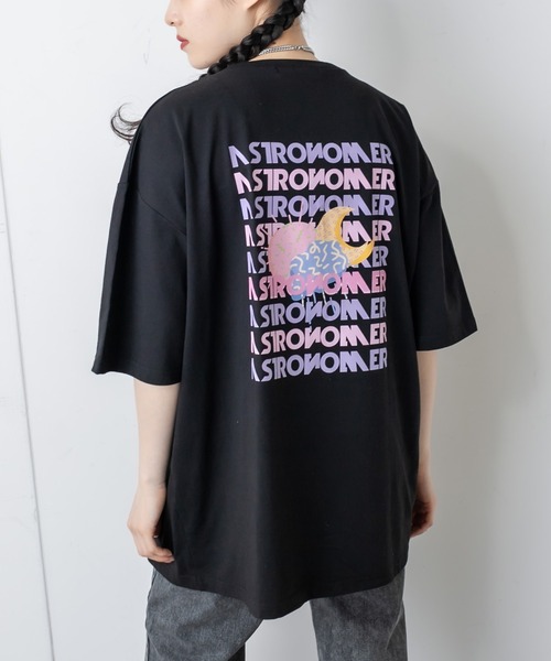 RASVOA(ラスボア)の「WEATHER PRINT Tシャツ(Tシャツ/カットソー・レディース・オフホワイト/ブラック・FREE)」の2枚目の写真