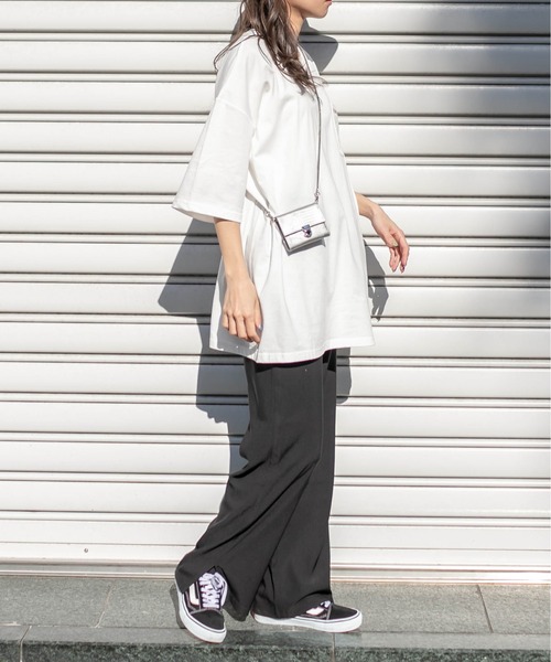 RASVOA(ラスボア)の「WEATHER PRINT Tシャツ(Tシャツ/カットソー・レディース・オフホワイト/ブラック・FREE)」の8枚目の写真