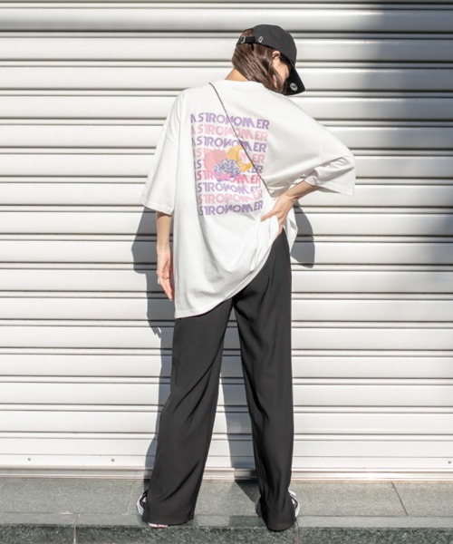 RASVOA(ラスボア)の「WEATHER PRINT Tシャツ(Tシャツ/カットソー・レディース・オフホワイト/ブラック・FREE)」の10枚目の写真