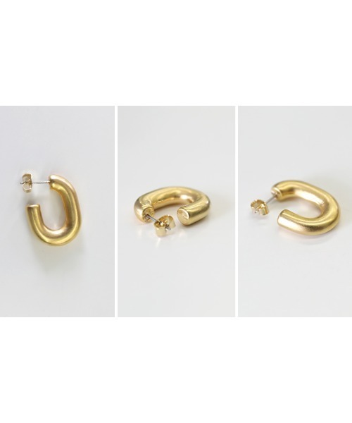 select MOCA（セレクトモカ）の「ハーフカットフープピアス（ピアス（両耳用）・レディース・シルバー/ゴールド・FREE）」の14枚目の写真