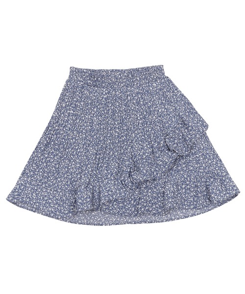 Figments（フィグメンツ）の「ヴィンテージ花柄フリルミニスカート（スカート・レディース・ブラック/ブルー・FREE）」の8枚目の写真