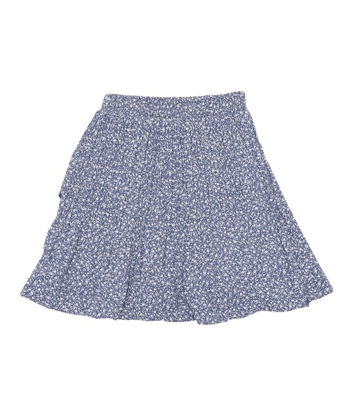 Figments（フィグメンツ）の「ヴィンテージ花柄フリルミニスカート（スカート・レディース・ブラック/ブルー・FREE）」の5枚目の写真