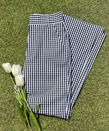 WC（ダブル シー）の「カラーギンガムチェックパンツ（スラックス）」