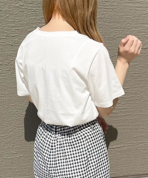 apres jour（アプレジュール）の「ちびロゴTシャツ【ZOZOTOWN限定アイテム】（Tシャツ/カットソー・レディース・オフホワイト/ピンクベージュ/アイボリー/モカ・フリー/X-LARGE）」の18枚目の写真