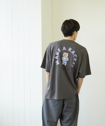 【VIBGYOR BY AS】フロント刺繍バックプリントTEE(RE)