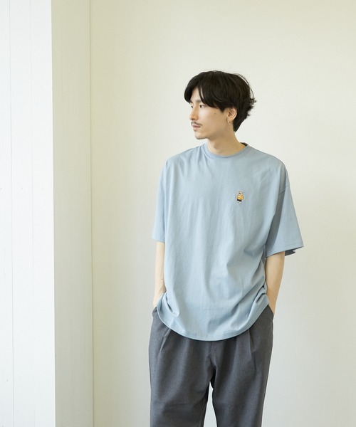 VIBGYOR(ヴィブジョー)の「【VIBGYOR BY AS】フロント刺繍バックプリントTEE(RE)(Tシャツ/カットソー・メンズ・ホワイト/ブルー/ブラック系その他・MEDIUM/LARGE)」の4枚目の写真