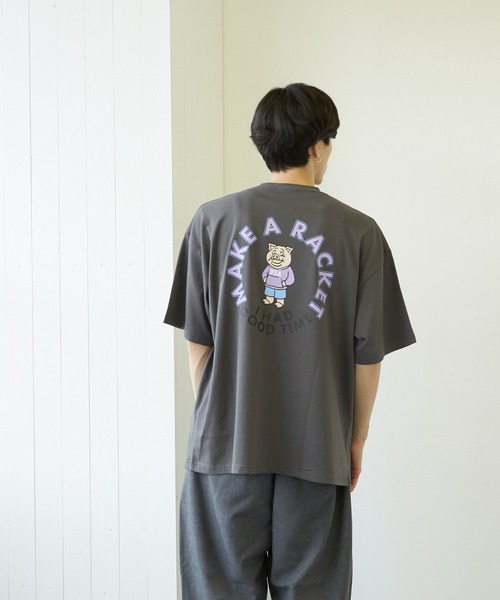 VIBGYOR(ヴィブジョー)の「【VIBGYOR BY AS】フロント刺繍バックプリントTEE(RE)(Tシャツ/カットソー・メンズ・ホワイト/ブルー/ブラック系その他・MEDIUM/LARGE)」の14枚目の写真