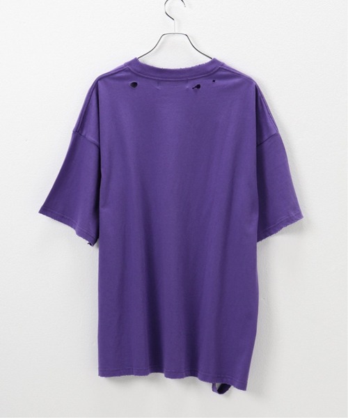 Oriens JOURNAL STANDARD（オリエンス ジャーナルスタンダード）の「[ユニセックス]ダメージルーズTシャツ（Tシャツ/カットソー・メンズ・ホワイト/パープル/オレンジ/ブラック系その他・MEDIUM/LARGE）」の5枚目の写真