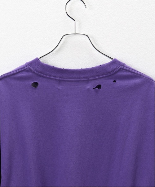 Oriens JOURNAL STANDARD（オリエンス ジャーナルスタンダード）の「[ユニセックス]ダメージルーズTシャツ（Tシャツ/カットソー・メンズ・ホワイト/パープル/オレンジ/ブラック系その他・MEDIUM/LARGE）」の7枚目の写真