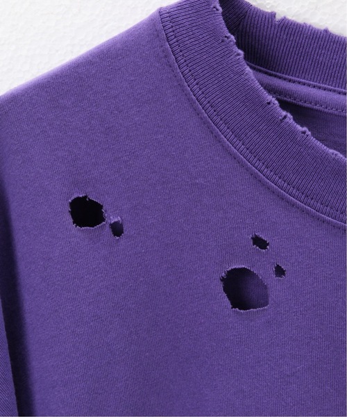 Oriens JOURNAL STANDARD（オリエンス ジャーナルスタンダード）の「[ユニセックス]ダメージルーズTシャツ（Tシャツ/カットソー・メンズ・ホワイト/パープル/オレンジ/ブラック系その他・MEDIUM/LARGE）」の11枚目の写真
