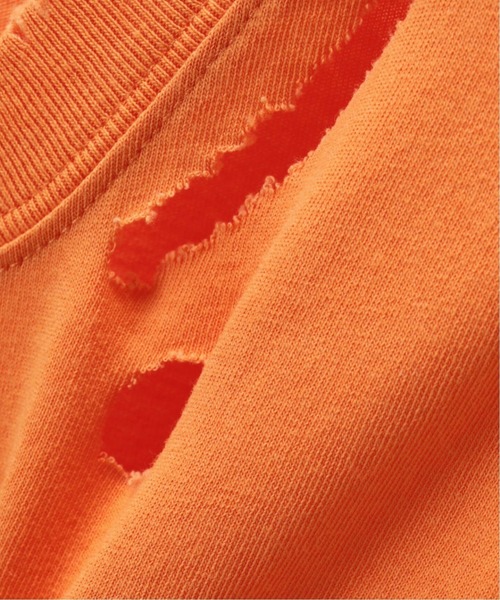 Oriens JOURNAL STANDARD（オリエンス ジャーナルスタンダード）の「[ユニセックス]ダメージルーズTシャツ（Tシャツ/カットソー・メンズ・ホワイト/パープル/オレンジ/ブラック系その他・MEDIUM/LARGE）」の19枚目の写真