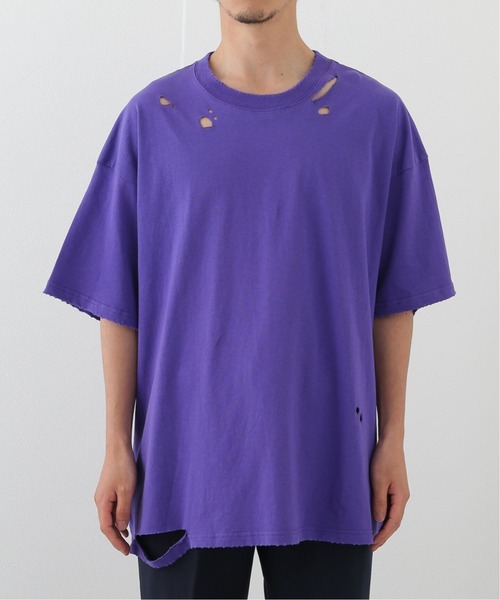 Oriens JOURNAL STANDARD（オリエンス ジャーナルスタンダード）の「[ユニセックス]ダメージルーズTシャツ（Tシャツ/カットソー・メンズ・ホワイト/パープル/オレンジ/ブラック系その他・MEDIUM/LARGE）」の20枚目の写真