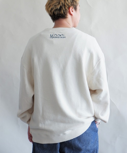 MANASTASH（マナスタッシュ）の「MANASTASH/マナスタッシュ　CAMPER'S SWEAT SHIRTS キャンパーズスウェットシャツ 7113105（スウェット・メンズ・ナチュラル/オレンジ系1・MEDIUM/LARGE/X-LARGE）」の11枚目の写真