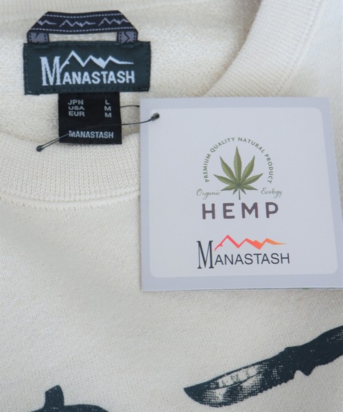 MANASTASH（マナスタッシュ）の「MANASTASH/マナスタッシュ　CAMPER'S SWEAT SHIRTS キャンパーズスウェットシャツ 7113105（スウェット・メンズ・ナチュラル/オレンジ系1・MEDIUM/LARGE/X-LARGE）」の6枚目の写真