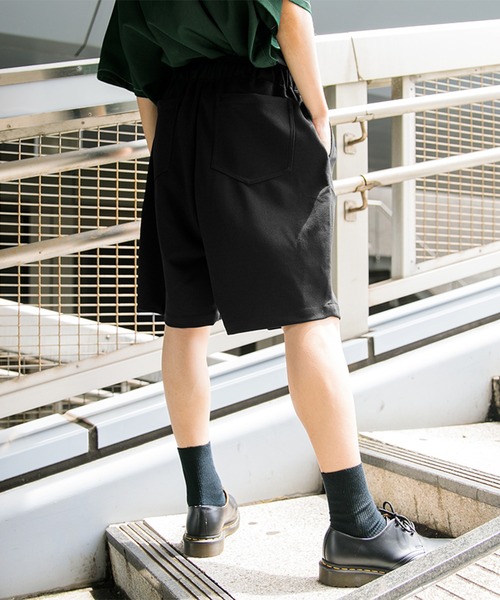 Adoon plain（アドーンプレーン）の「【Adoon plain】ナシジワイドハーフパンツ（その他パンツ・メンズ・ブラック/オフホワイト・MEDIUM/SMALL/LARGE）」の16枚目の写真