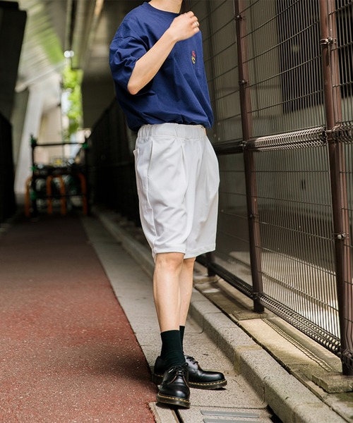 Adoon plain（アドーンプレーン）の「【Adoon plain】ナシジワイドハーフパンツ（その他パンツ・メンズ・ブラック/オフホワイト・MEDIUM/SMALL/LARGE）」の6枚目の写真