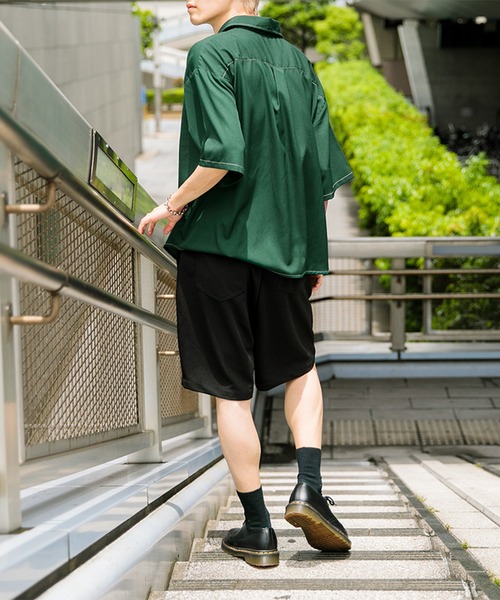 Adoon plain（アドーンプレーン）の「【Adoon plain】ナシジワイドハーフパンツ（その他パンツ・メンズ・ブラック/オフホワイト・MEDIUM/SMALL/LARGE）」の22枚目の写真