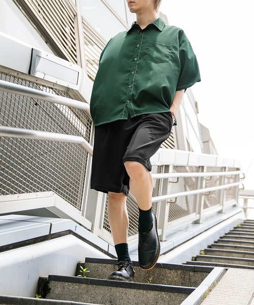 Adoon plain（アドーンプレーン）の「【Adoon plain】ナシジワイドハーフパンツ（その他パンツ・メンズ・ブラック/オフホワイト・MEDIUM/SMALL/LARGE）」の21枚目の写真